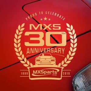 The MX5Parts 30th Anniversary Logo