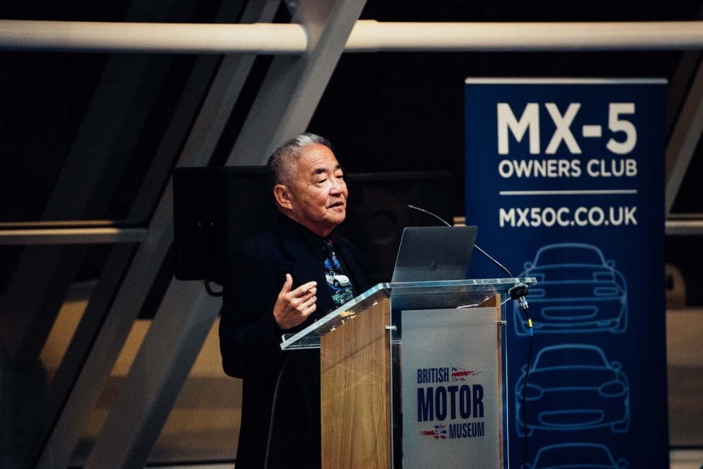 Tom Matano the original MX5 Designer speaks at the MX5OC Gala Dinner 2019