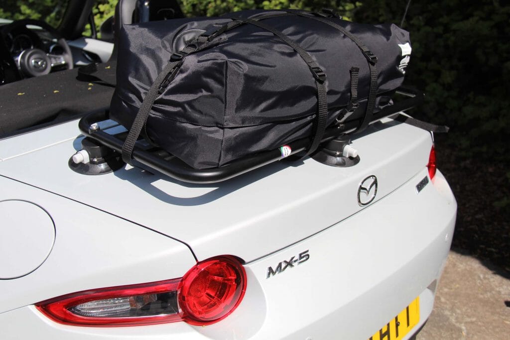 The Weatherproof Boot Bag and Luggage Rack on the MX5 Mk4