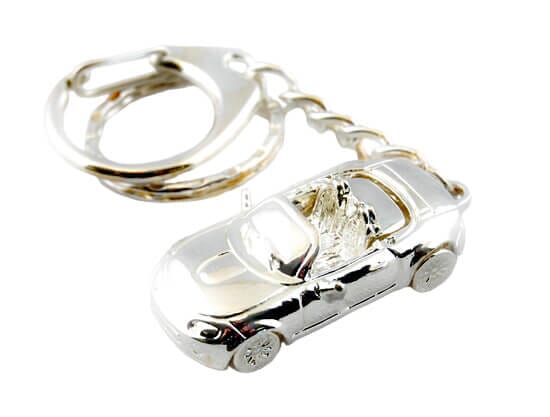 Silver Model Key Ring