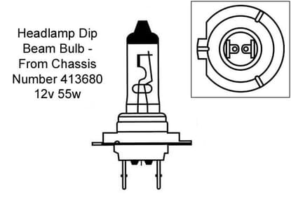 Picture of Headlamp Bulb, Dipped Beam, Mazda MX5 Mk2.5, From Vin 413680