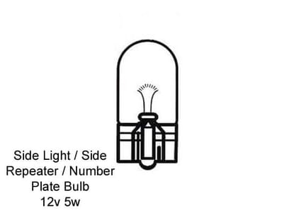 Picture of Front Side Light Bulb, Mazda MX5 Mk2