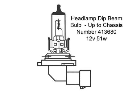 Picture of Headlamp Bulb, Dipped Beam, Mazda MX5 Mk2.5, Up To Vin 413680