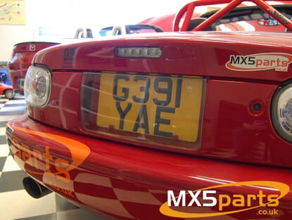 Picture of Rear Number Plate Plexiglass Cover, MX5 Mk1 Eunos / Roadster