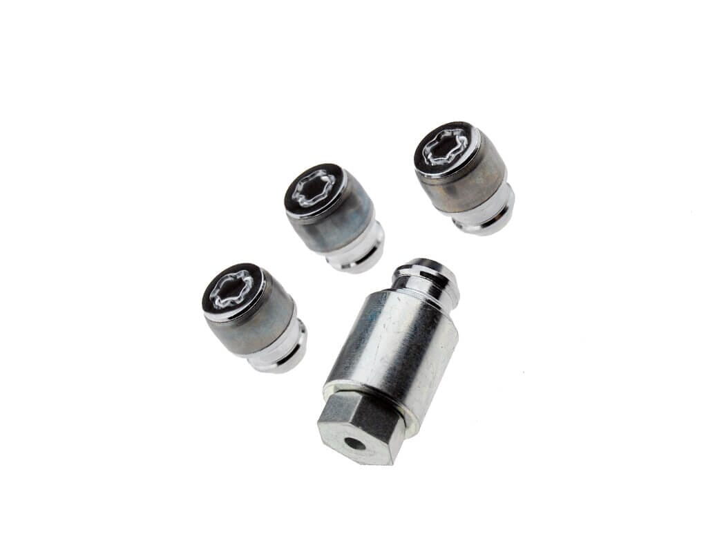 thumbnail interactive-video image 1 of Chrome Wheel Locks Lug Nuts Set 12x1.5 For Mazda MX-5 Miata 3 5 6 & Mitsubishi Lancer | IPA 1 of 4