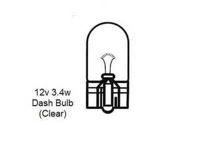 Picture of Dash Bulb, Large Clear Type, Mazda MX5 Mk1