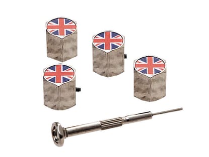 Picture of Valve Cap Set, Anti Theft With Union Jack Badge, All MX5 Models