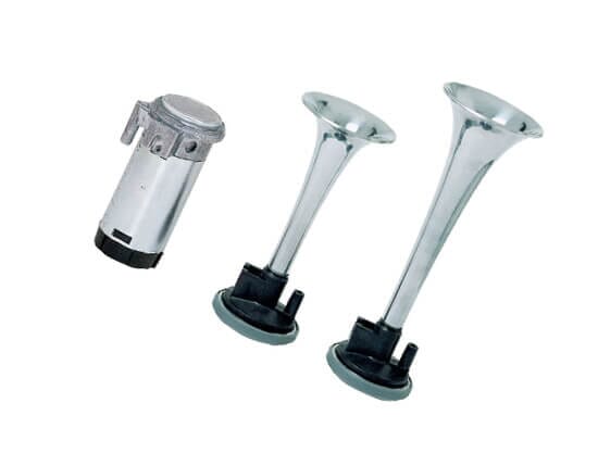 24V Stebel GPA2 Air Horns, Chromed