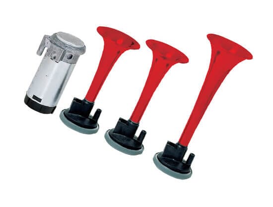 24V Stebel GP3 Air Horns, Red