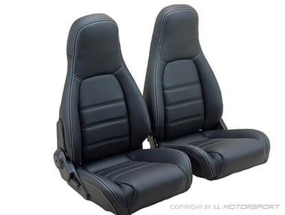 Picture of Leather Seat Cover Set, Silver Stitching, MX5 Mk1