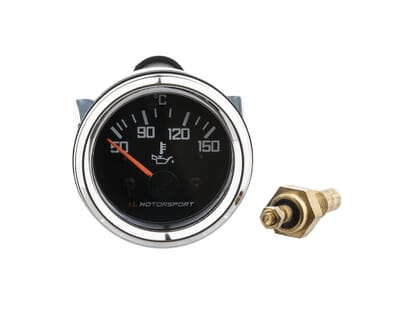 Picture of Oil Temperature Gauge with Black Face & Chrome Rim, Mk1/2/2.5