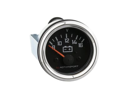 Picture of Battery Gauge with Black Face & Chrome Rim, Mk1/2/2.5