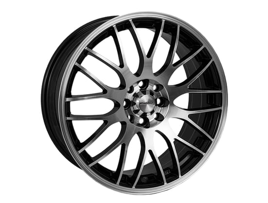 15" Calibre Motion Black & Polished Alloy Wheels, MX5 Mk1/2/2.5