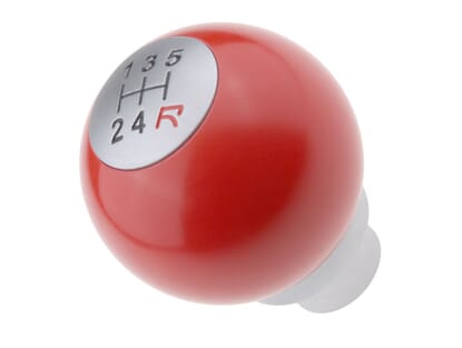 Picture of Snooker Ball Gear Knob, Red & Satin, MX5 Mk1/2/2.5 5 Speed