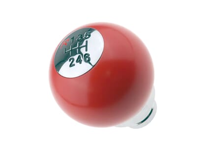 Picture of Snooker Ball Gear Knob, Red & Chrome, MX5 Mk3 6 Speed